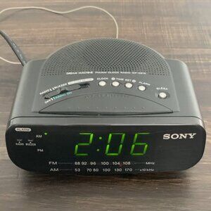SONY ICF-C212 Dream Machine AM/FM Alarm Clock Radio Snooze Battery Backup Wroks